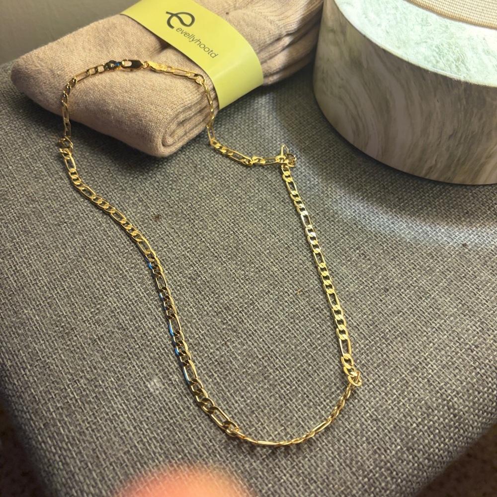 Gold-Tone Figaro Chain Necklace